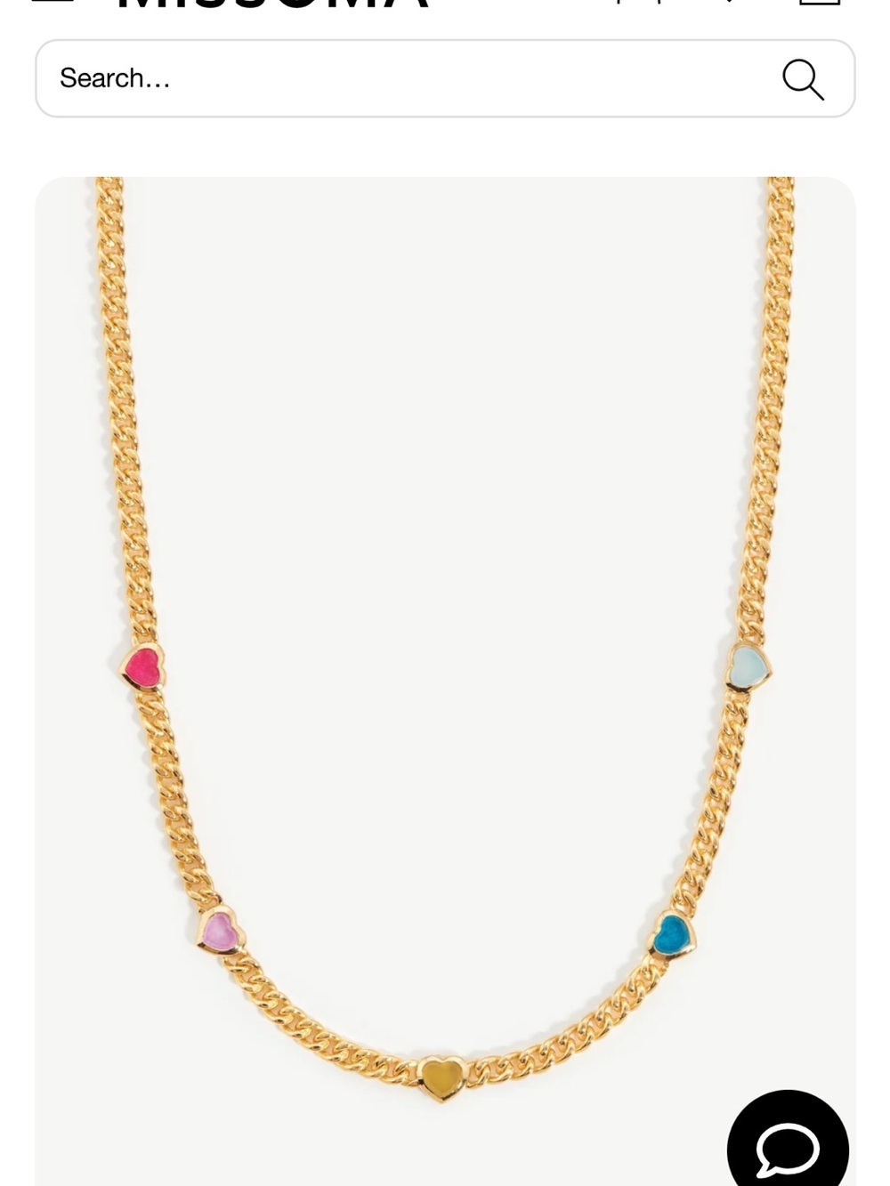 MISSOMA Jelly Heart Gemstone Charm Necklace